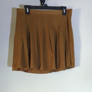 Old Navy Brown Skater Mini Skirt Pleated Casual